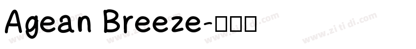 Agean Breeze字体转换